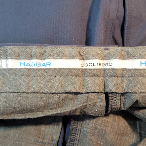 Haggar Cool 18 Pro Expandable Waist Active Outdoor Navy Golf Shorts Men's 42 - Picture 11 of 14